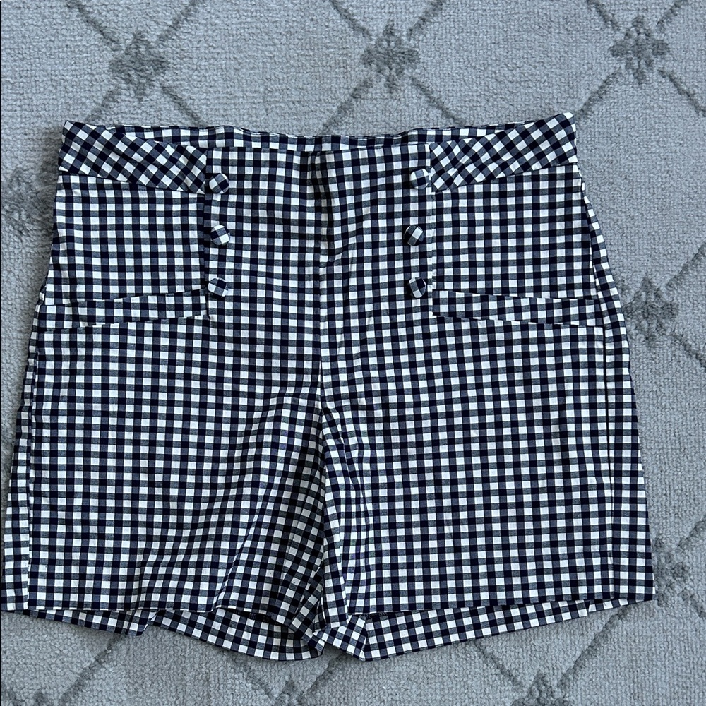 Stylish Checkered High Waist Women Shorts